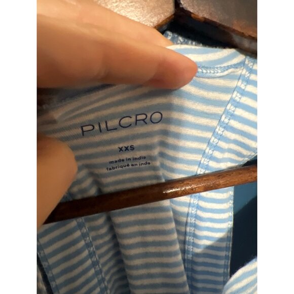 Pilcro Blue & White Striped Racerback Tank Top XXS 100% Cotton - Picture 2 of 8